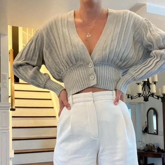 Wilfred Camel Ribbed Cardigan - Picture 7 of 8